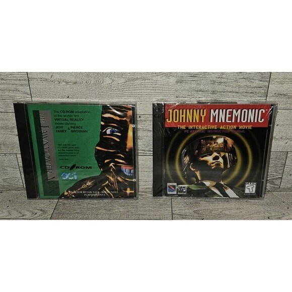 Vintage Lawnmower 1993 and Johnny Mnemonic 1995 CD-ROM Bundle. New.
